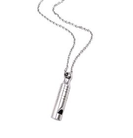 Survival Whistle Stainless Pendant Necklace