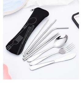 8 Pieces Travel Flatware Set