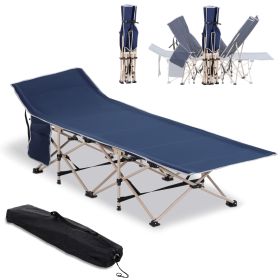 Outsunny Camping Cot for Adults 330 lbs. Blue