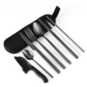 Hecef Portable Travel Cutlery Set, 9 Pcs