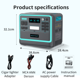 Power Station;  2048Wh LiFePO4 Battery Backup