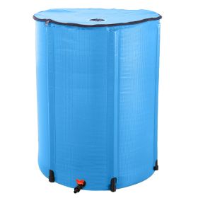 100 Gallon Folding Rain Barrel Water Collector Blue