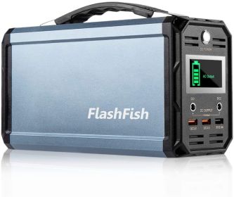 300W Solar Generator, FlashFish 60000mAh