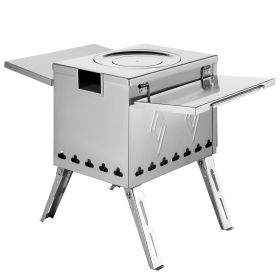 Tent Wood Stove 304 Stainless Steel With Folding Pipe