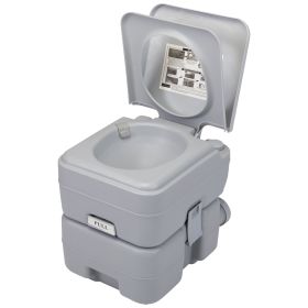 Push-rod Toilet, 20L/5.3 Gallon - Gray