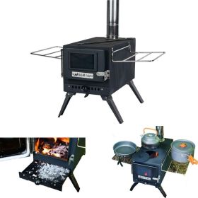 Camping Tent Stove Large Portable Carbon Steel