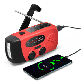 Emergency Hand Crank Radio with LED Flashlight