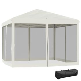 Outsunny 10' x 10' Pop Up Canopy Tent with Netting