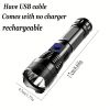 USB Chargeable Strong Light Handheld Flashlight