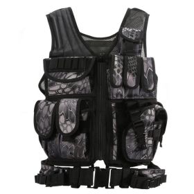 Tactical Vest Military Combat Vests (Option: Black python pattern)