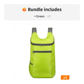 1pc Outdoor Portable Backpack (Color: Green*3)