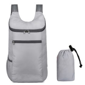 1pc Outdoor Portable Backpack (Color: Grey)