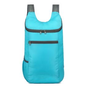 1pc Outdoor Portable Backpack (Color: Light Blue)