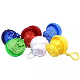 1pc Disposable Raincoat Keychain; Rain Coat (Items: Raincoat Ball Set, Color: Random Color)