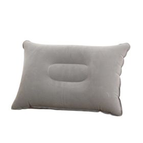 Portable Fold Inflatable Air Pillow (Color: G911B-grey, size: 43X27cm)