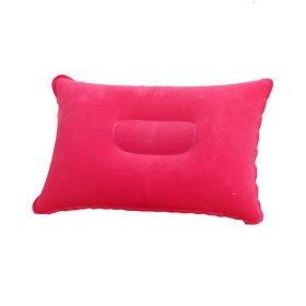 Portable Fold Inflatable Air Pillow (Color: G911E-pink, size: 43X27cm)