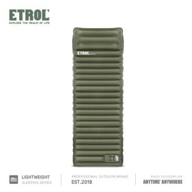 Sleeping Pad; Inflatable Sleeping Mat With Pillows (Color: Olive Green)