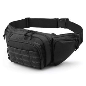 Nylon Camping Belt Bag; Military Tactical (Color: Black)