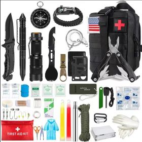 SOS Emergency Survival Kit Multifunctional (Ships From: China, Color: Advanced black)