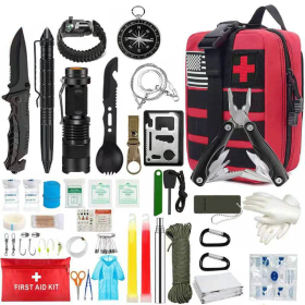 SOS Emergency Survival Kit Multifunctional (Ships From: China, Color: Red)