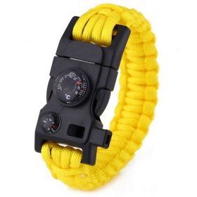 Survival Parachute Cord Bracelet (Color: Yellow)