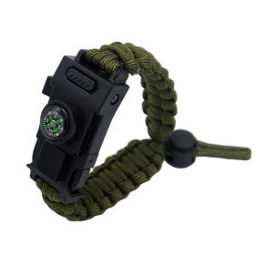 Rope Knife Camping Bracelet For Survival (Color: Military green)