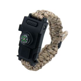 Rope Knife Camping Bracelet For Survival (Color: Earth camouflage)