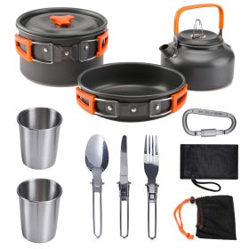 Outdoor set of pots and pans (Color: VNJF-orange)