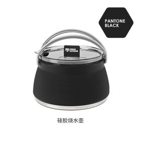 Silicone folding kettle (Color: Silicone cookware-black)