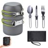 5Pcs Camping Cookware Mess Kit