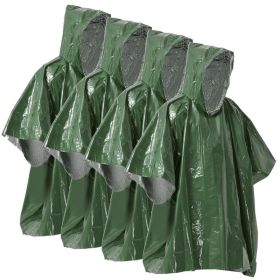 Emergency Rain Poncho Weather Proof (Type: Camping supplies, Color: Green)