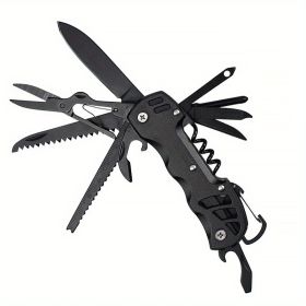 1pc 16-in-1 Multifunctional Pocket Knife Set (Color: Black)