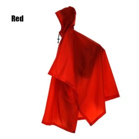 Waterproof 3-in-1 Raincoat Backpack Cover (Color: Red)