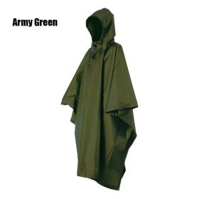 Waterproof 3-in-1 Raincoat Backpack Cover (Color: Army Green)