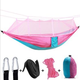 Camping Hammock with Mosquito Net Ultralight (Color: Pink)