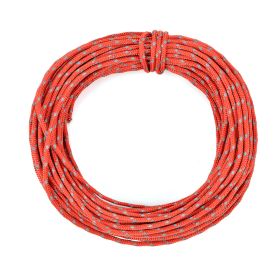 50ft Reflective Nylon Wind Rope Cord; Tent (Color: Red)