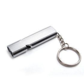 Aluminum Safety Whistle; Emergency Survival Tool (Color: Silvery)