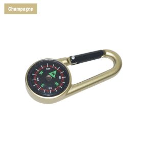 1pc Double-sided Multifunctional Compass (Color: Champagne)