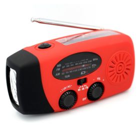 Multifunctional Hand Radio Solar (Ships From: China, Color: Red)