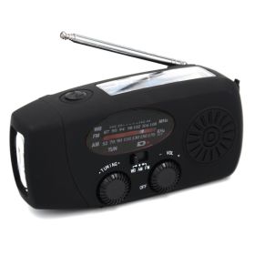 Multifunctional Hand Radio Solar (Ships From: China, Color: Black)