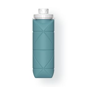 20oz Durable Collapsible Water Bottles; BPA Free (Color: Green)