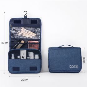 Toiletry Bag Multifunction Cosmetic Bag (Color: navy blue)