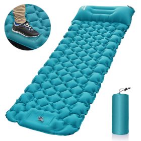 Outdoor inflatable pad foot pedal light (Color: Blue)