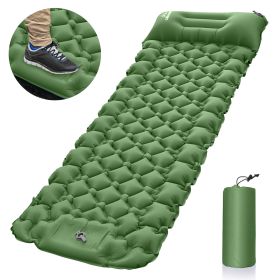 Outdoor inflatable pad foot pedal light (Color: Green)