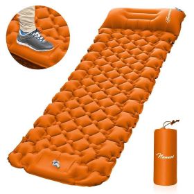 Outdoor inflatable pad foot pedal light (Color: Orange)