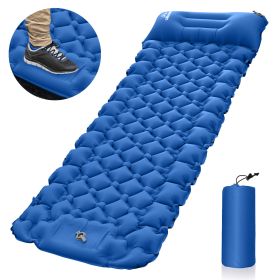 Outdoor inflatable pad foot pedal light (Color: dark blue)