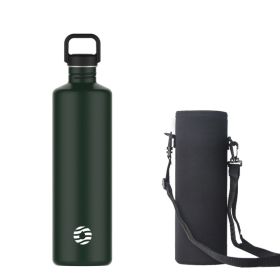 2L Stainless Steel Water Bottle (Color: Green)