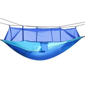 Portable Nylon Swing Hanging Hammock (Type: Hammock, Color: Blue)