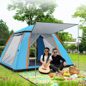 4-5 Person Camping Tent; Mosquito Nets (Color: Blue)