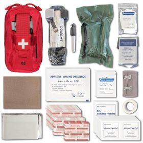 Field First Aid Kit - 44 Piece (Color: Red)